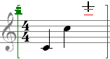 caret leger lines