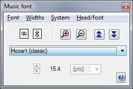font selector