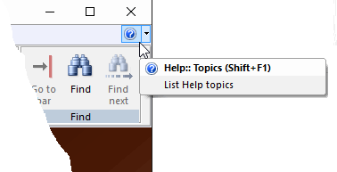 help menu